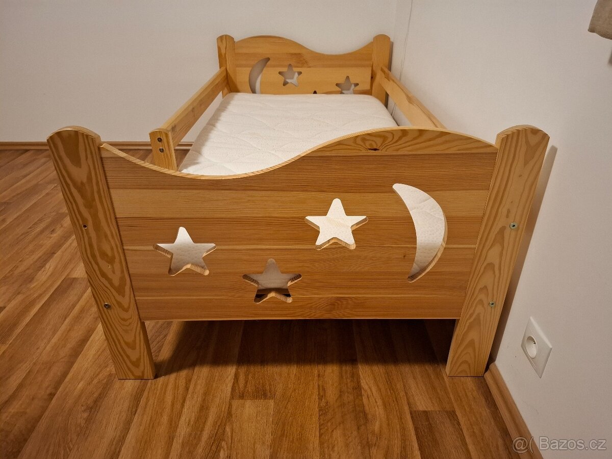 Dětská postel s roštem a matrací - 4