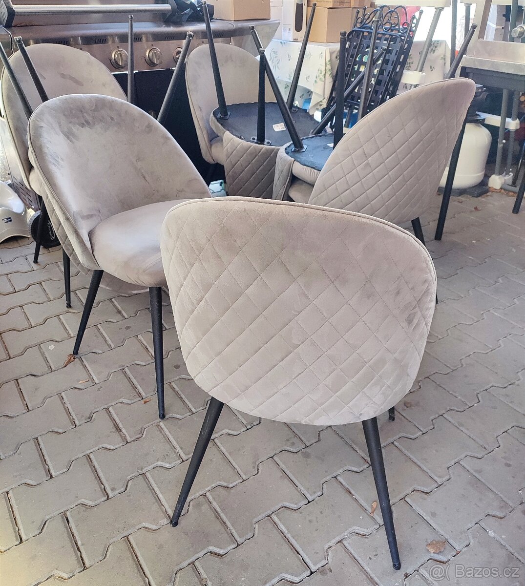 8ks židlí + 2 stolky - 4
