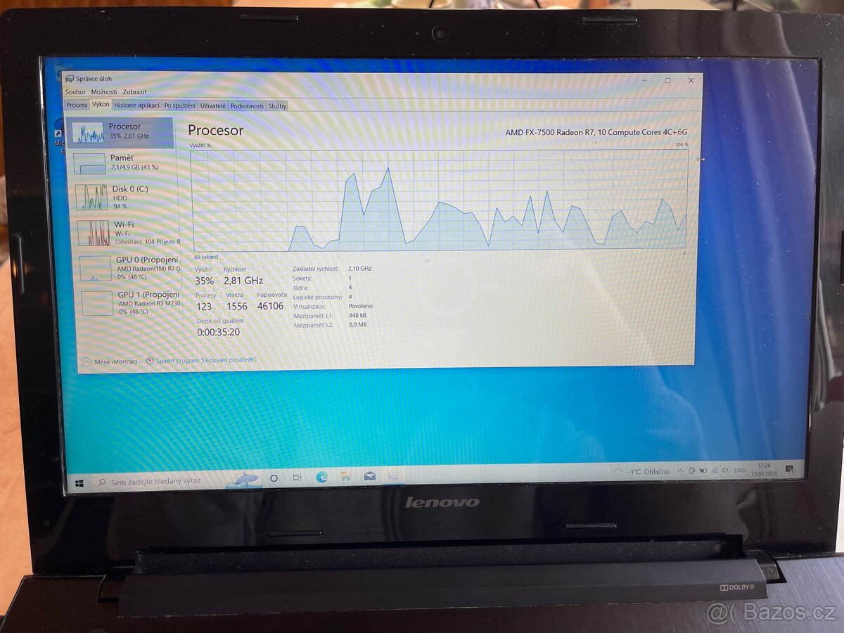 Lenovo Z50-75 1 TB HDD. 6GB Ram - 4