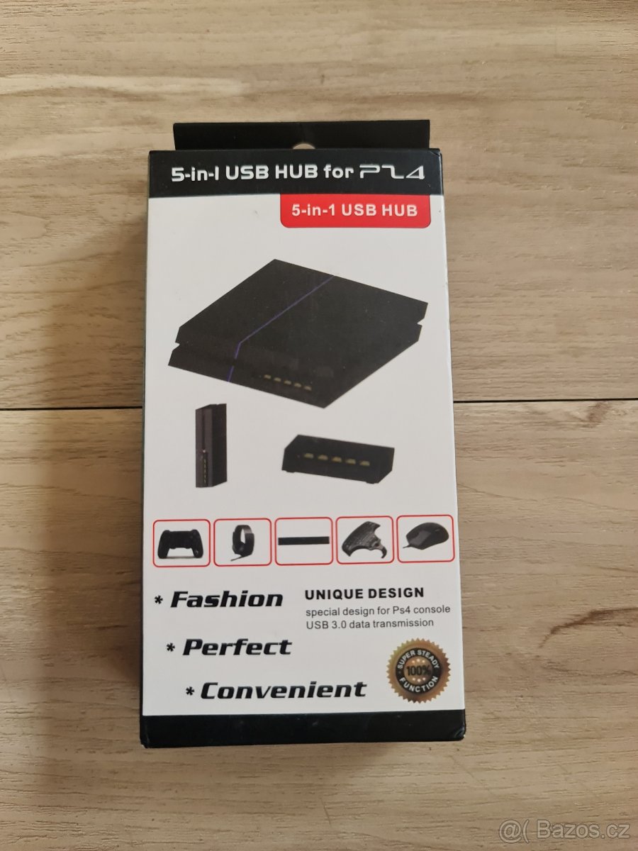 PS4 gamepad klávesnice + USB HUB - nové - 4