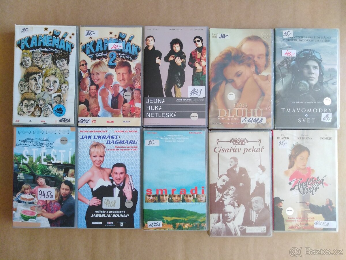 VHS kazety s bývalé videopůjčovny - 1 kus=50Kč - 4