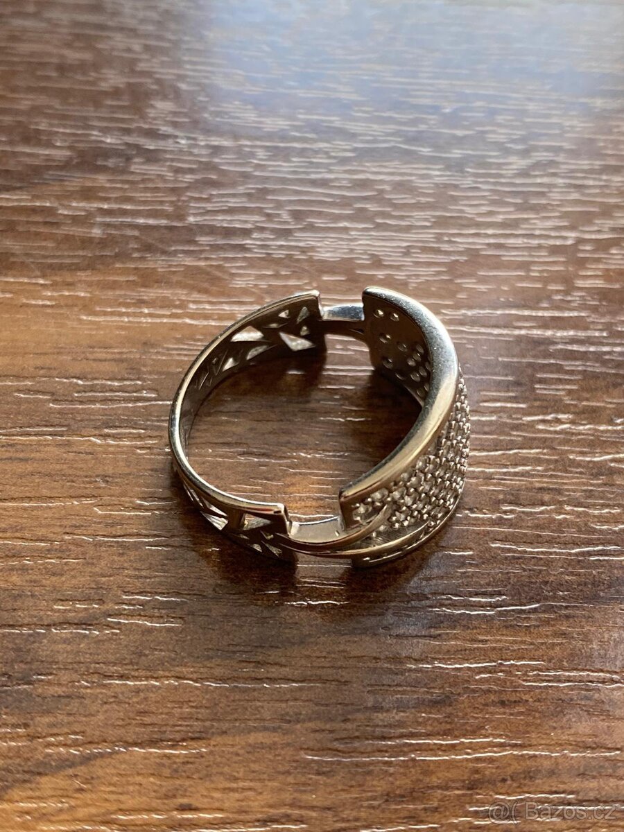 Dámský prsten z bílého zlata - 4