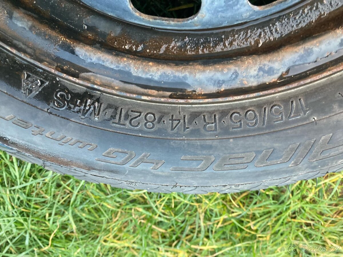 Plechový disk s pneu Apollo 175/65 R14 4x100 - 4