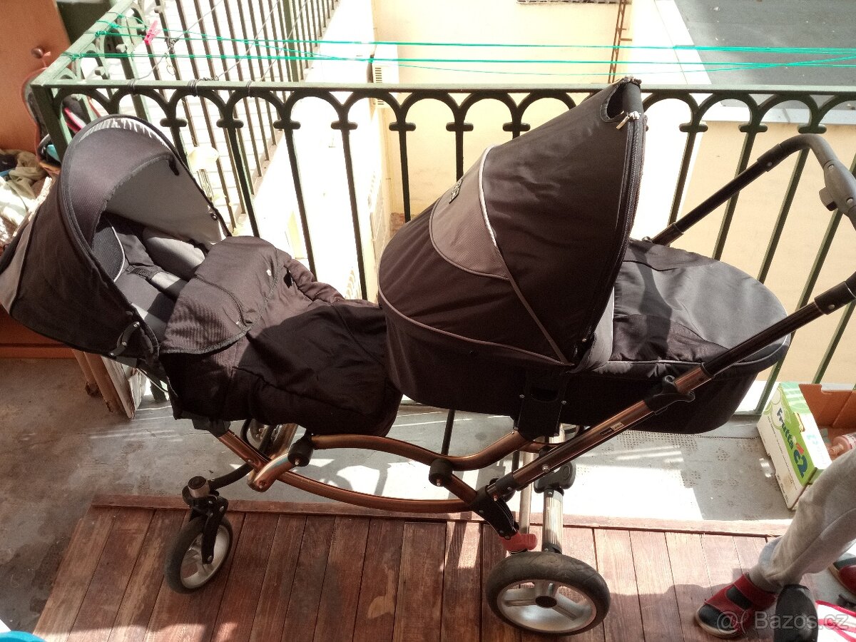 kočár ABC design pro dvě děti - 4