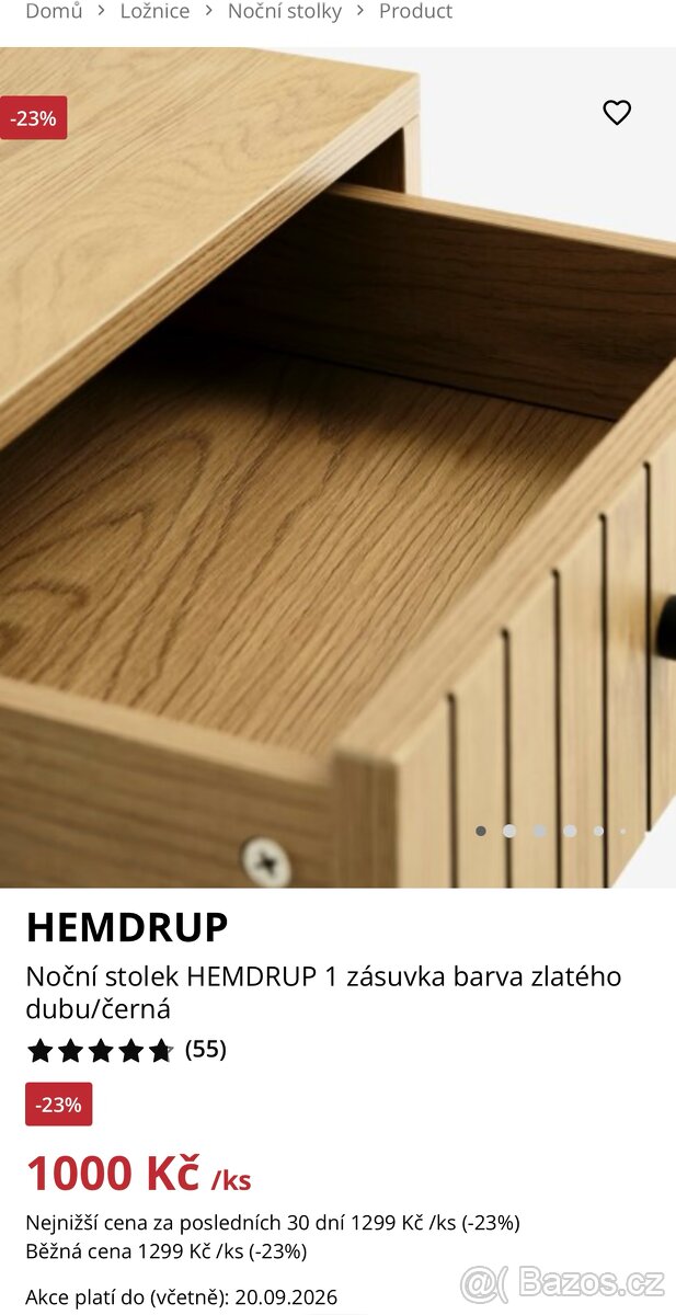 Noční stolek Jysk HEMDRUP - 4