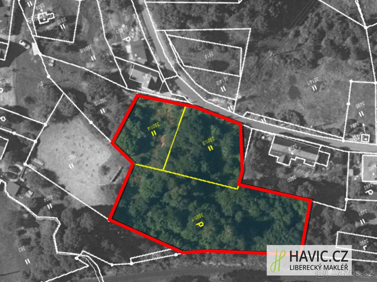 Prodej stavebního pozemku 3.291 m, Liberec XXX-Vratislavice - 4