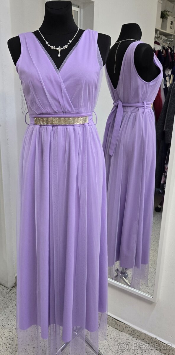 L-XL NOVÉ plesové šaty TYLOVÉ - 4