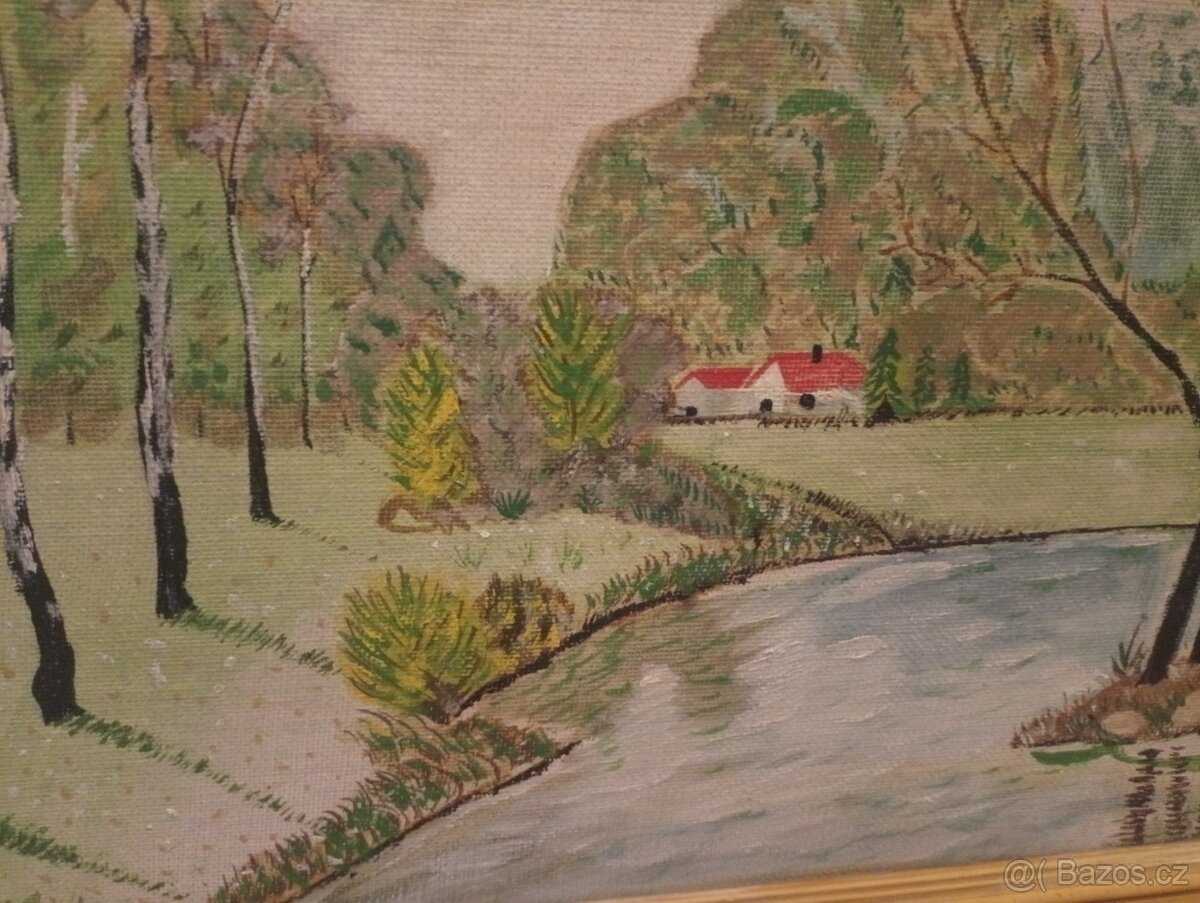 Obraz krajina s chaloupkou - 4