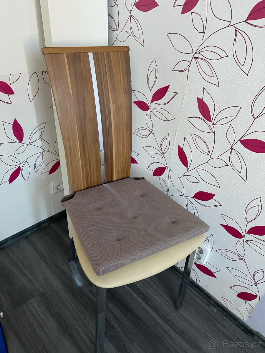 židle moderní dřevo kov - 4