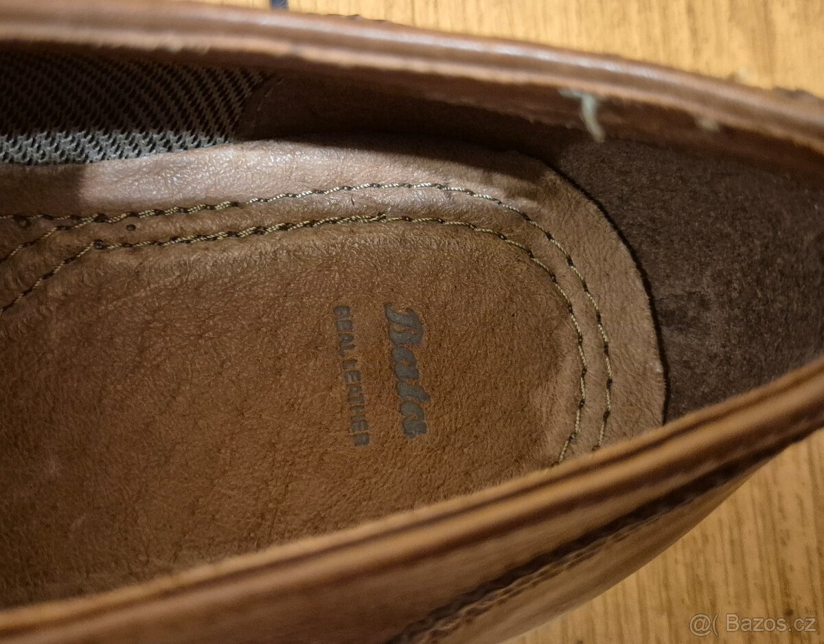 Pánské boty Baťa velikost 44 hnědá kůže - 4