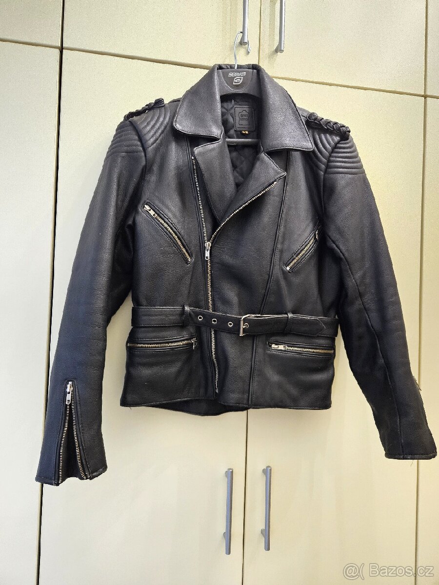 Dámská kožená budna na motorku vl. 52 ( asi L ) - 4
