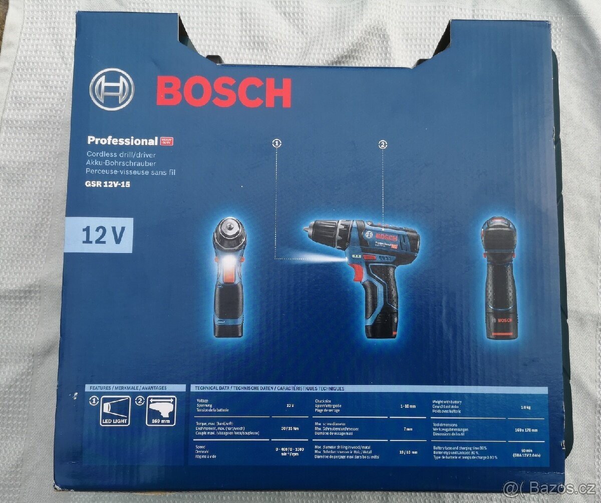 Bosch Professional GSR 12V-15 0601868109 +kufr+příslušenství - 4