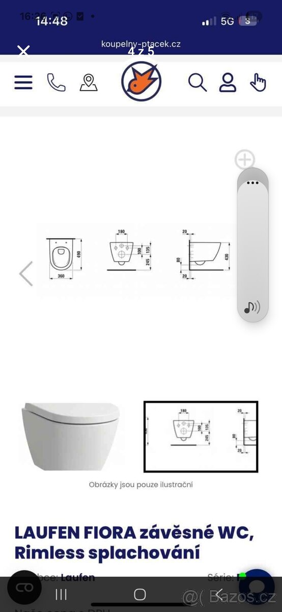 WC Laufen nové nepoužité přebytek - 4