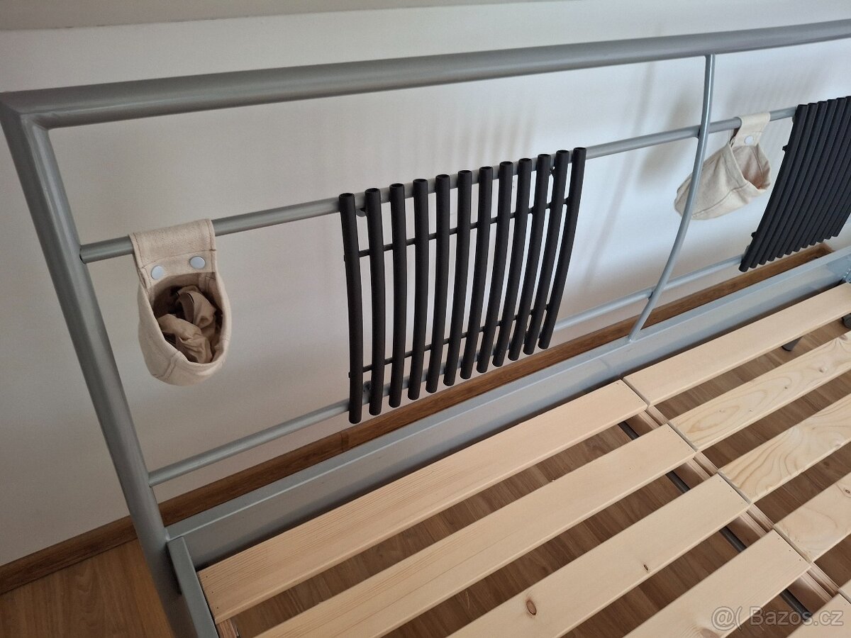 Kovová postel 220X80 s roštem - 4
