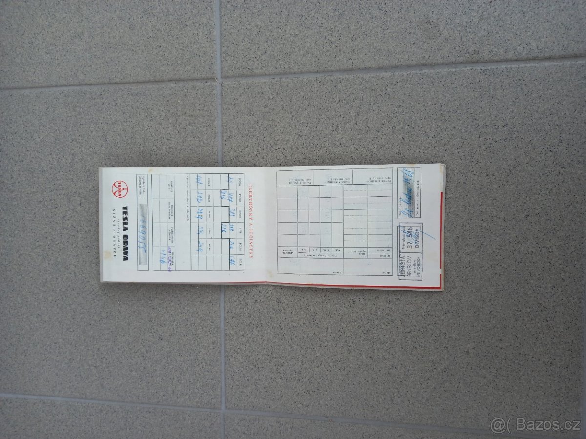 Televizor OLIVER záruční list z roku 1968 originál RETRO - 4