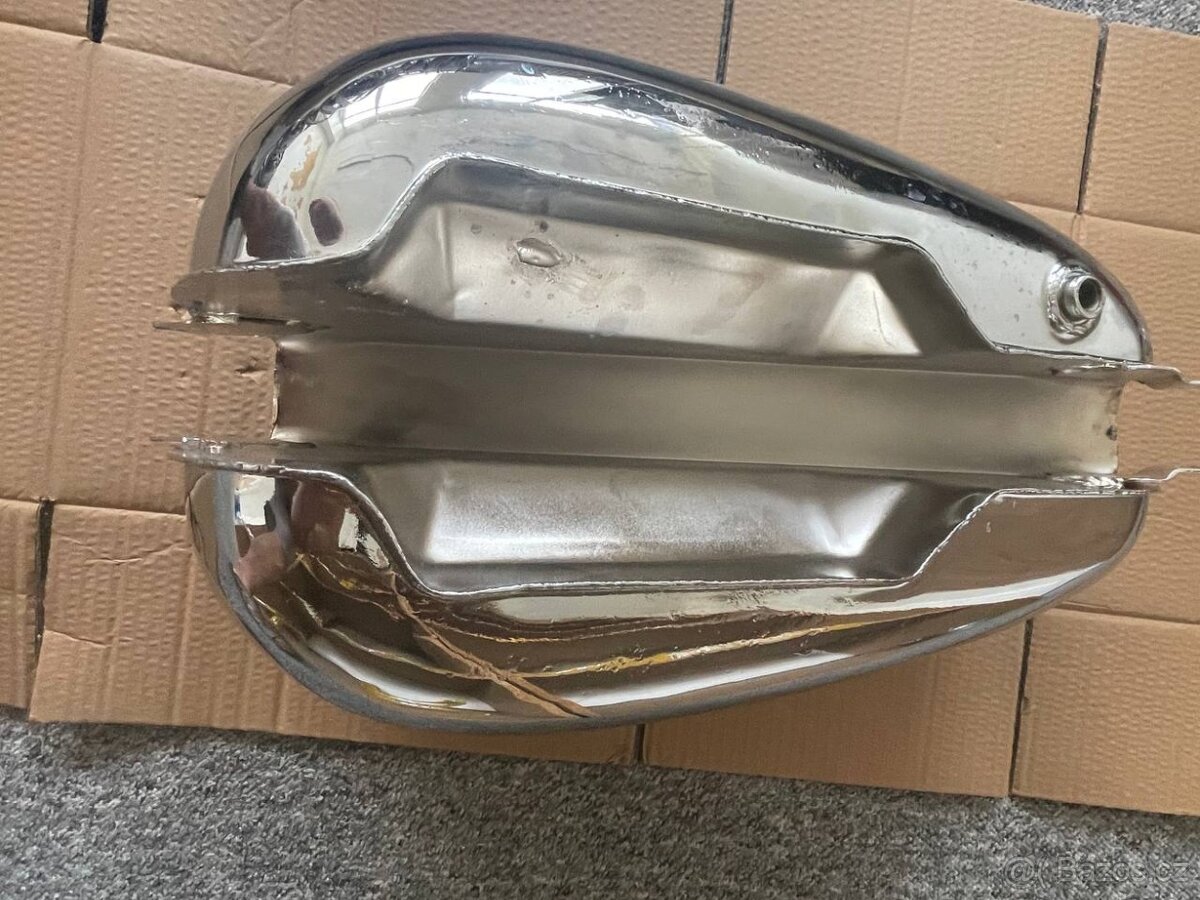 Nádrž Jawa ČZ 250/353 a 350/354 nový kvalitní chrom,poměděno - 4