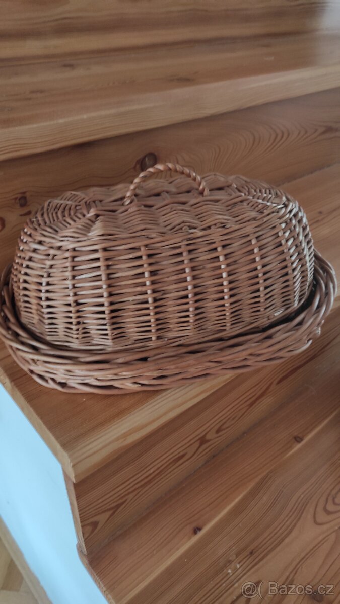 Proutěný Chlebník a nosič na lahve - 4