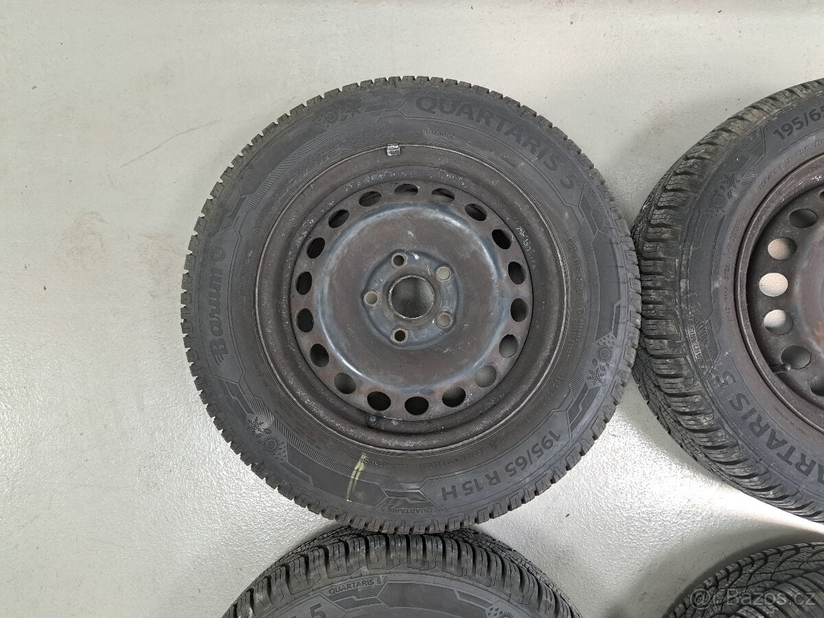 15'' disky 5x112 se zimními 195/65 Barum 8mm - 4
