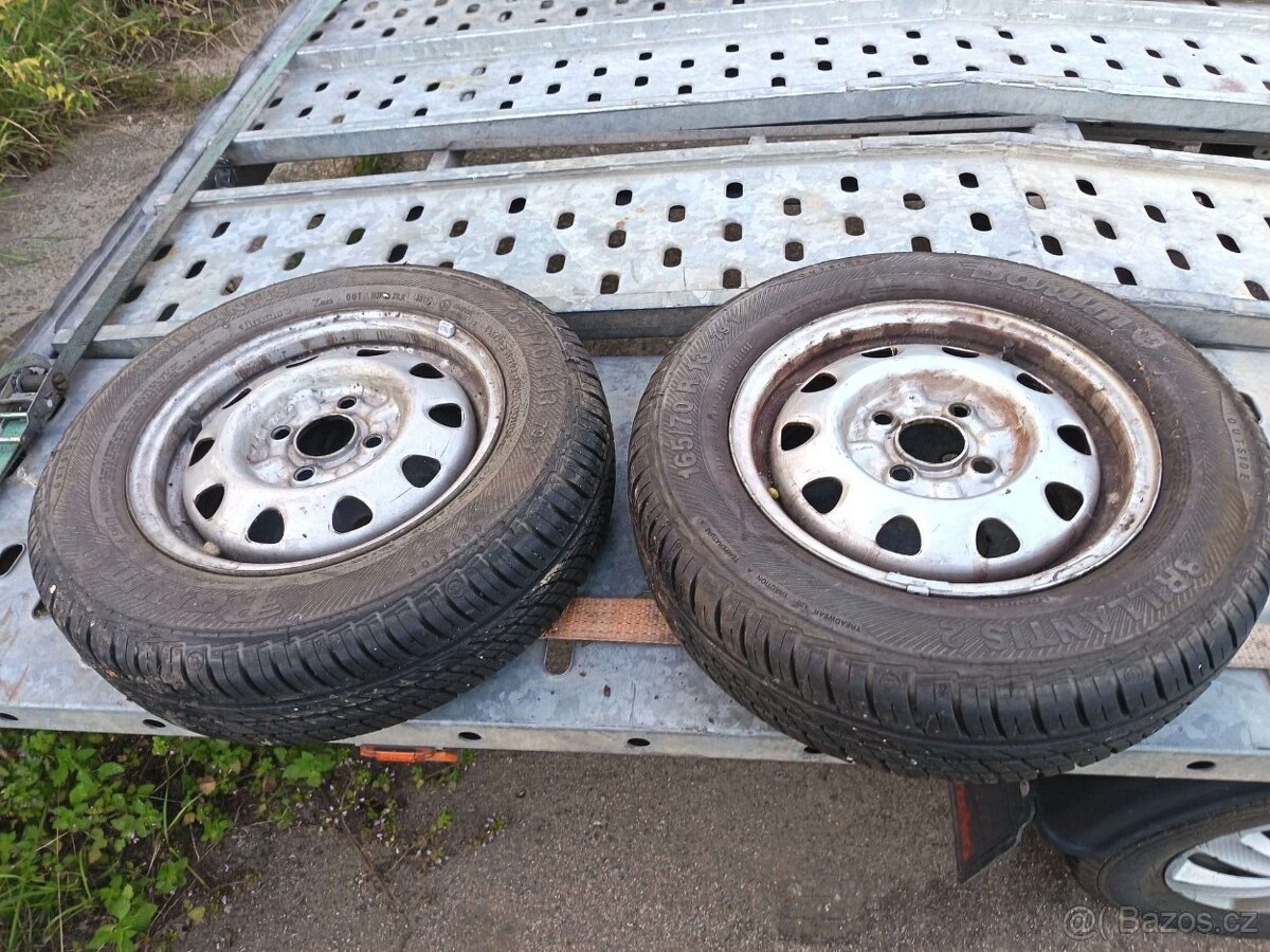 2 letní kola R13 4x100 Felicia, vozík atd... - 4