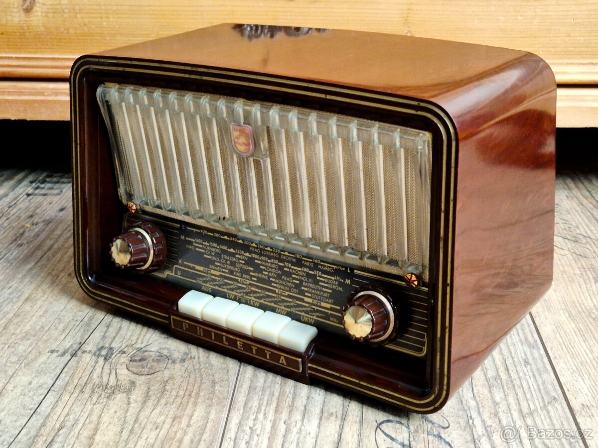 Staré rádio Philips Philetta B2D93U, 1959-60 - 4