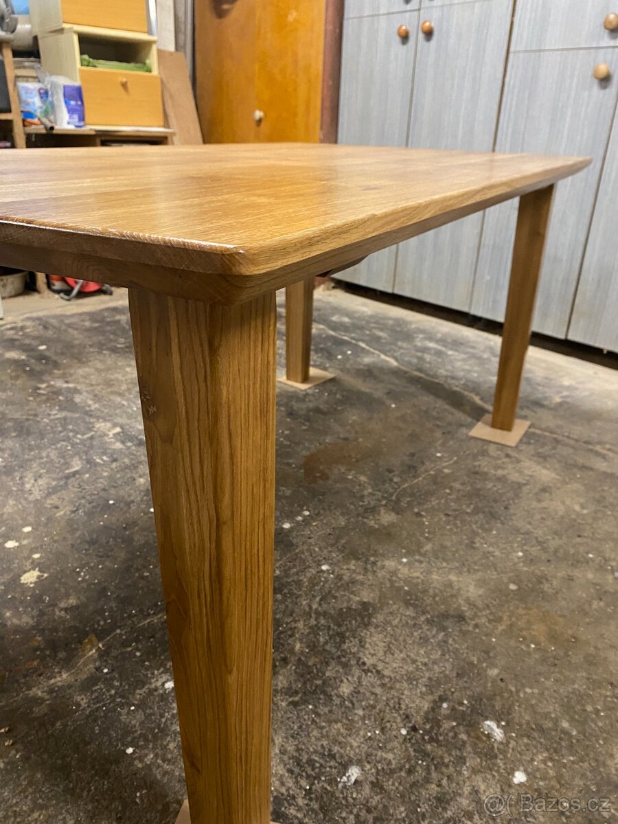 Masivní dubový jídelní stůl | 160×90×75 cm - 4