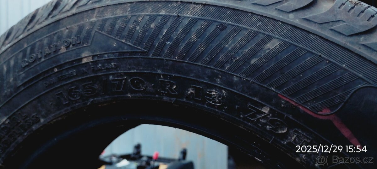 Pneu zimní Nokian 165/70 13",Škoda Felicia,Favorit,vozik - 4