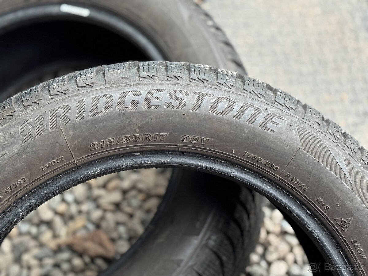 215/55/17 - Bridgestone zimní pár pneu - 4