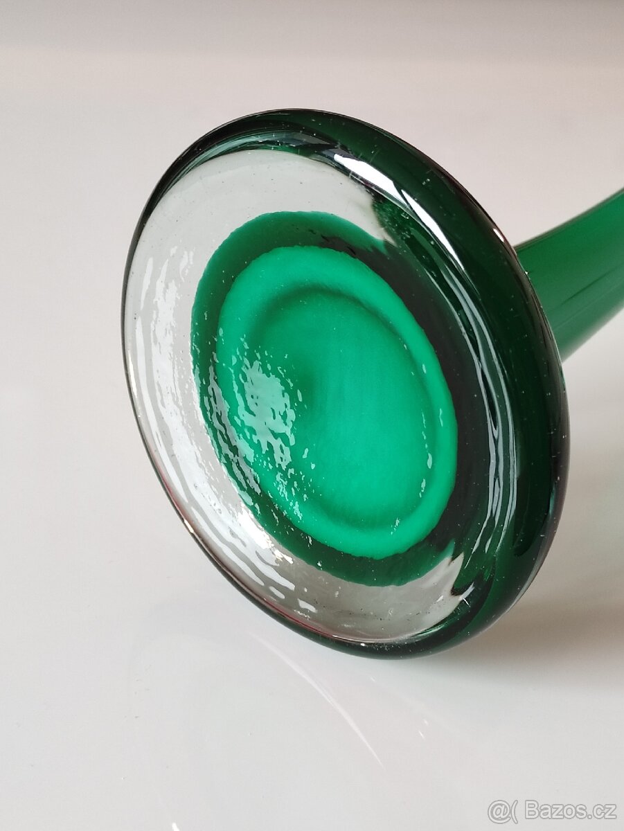 Váza kroucená zelená - 4