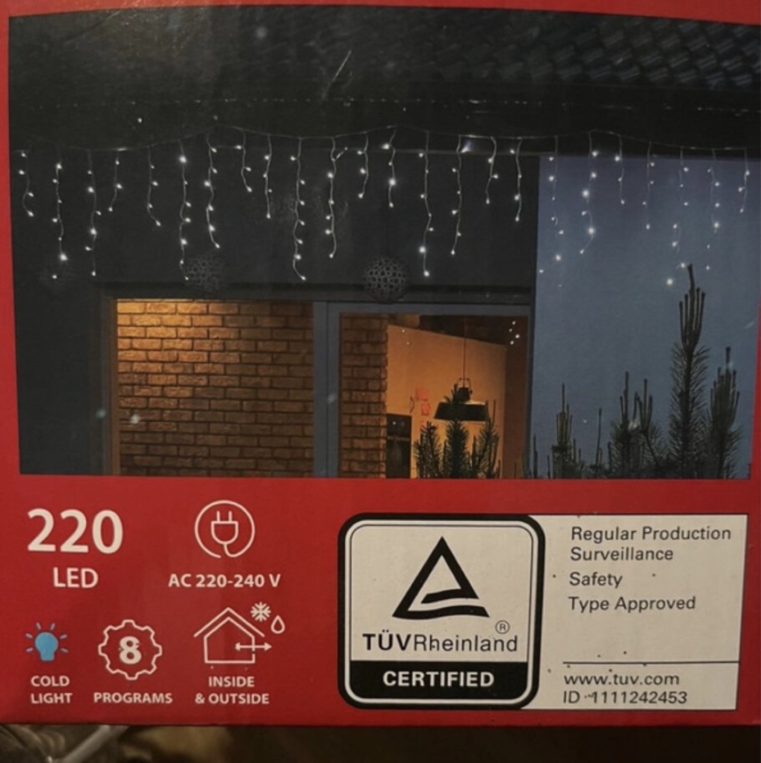 Vánoční LED světelný řetěz 220 LED světélka Girlanda - 4