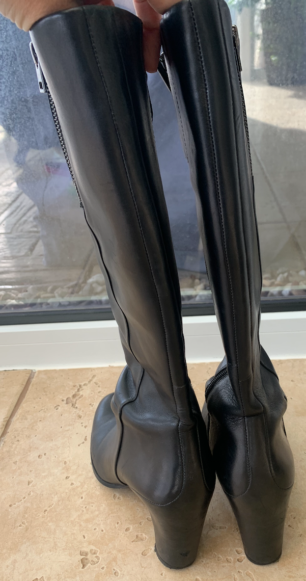 ČERNÉ DÁMSKÉ KOŽENÉ KOZAČKY značka ECCO - 4