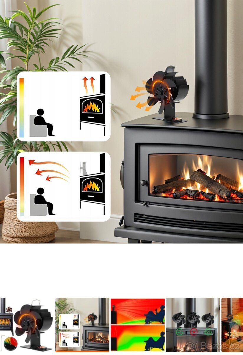 Ventilátor na kamna nebo krb - 4