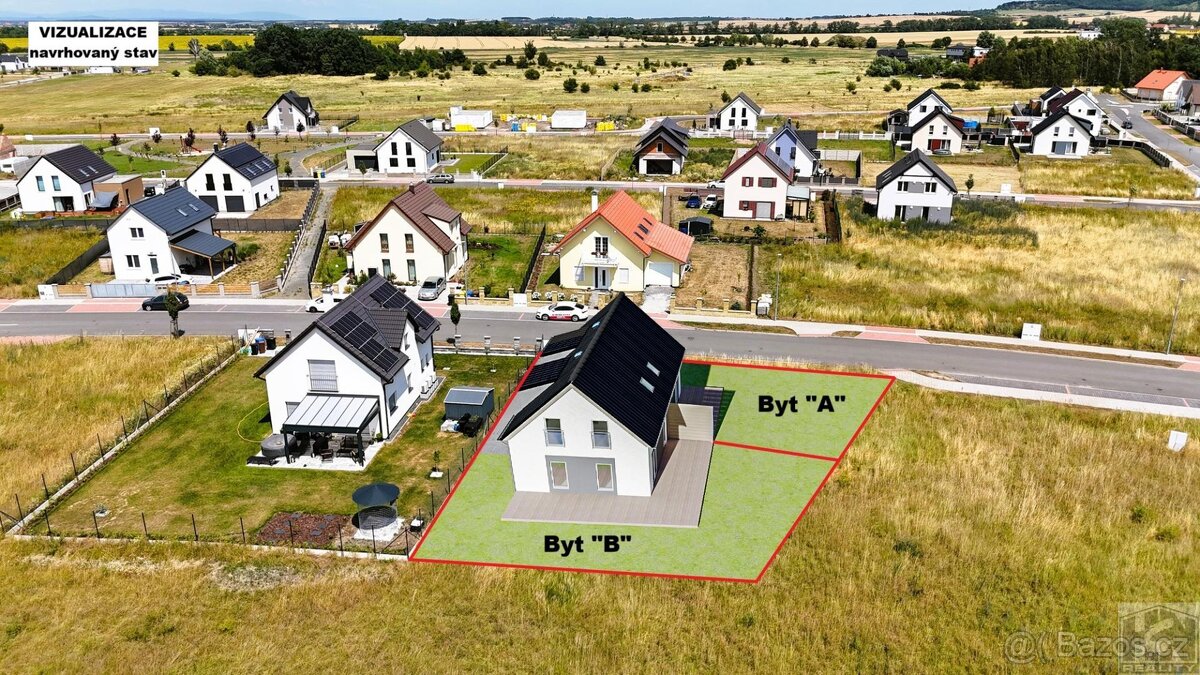 Novostavba dvojdomu 2x 4+1+zahrada v lokalitě Choťánky u Po - 4