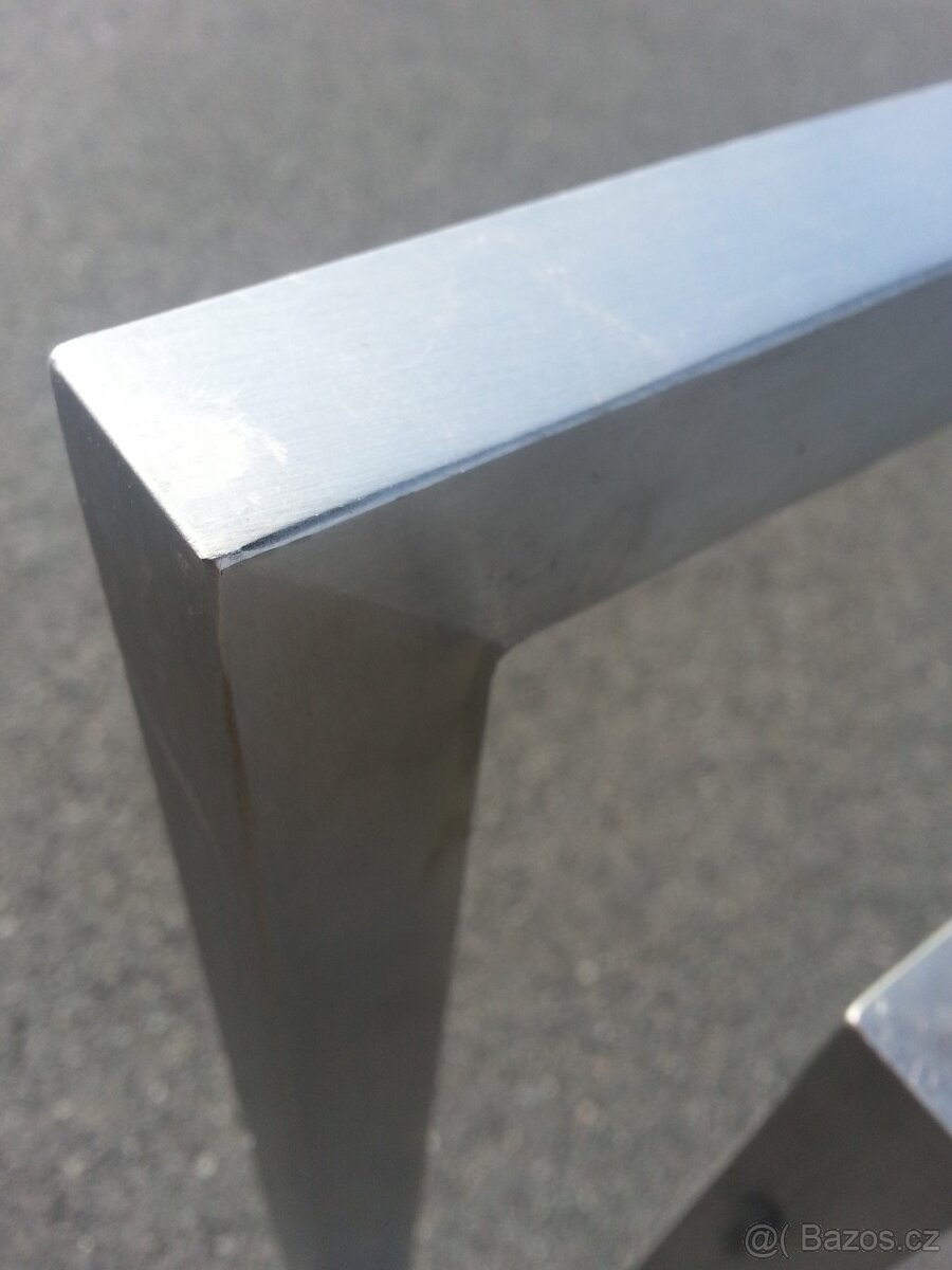 sada 3x designový nerez stůl bez desky - 4