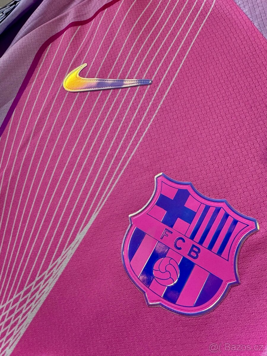 Fotbalový dres FC Barcelona růžový 90 Yamal #10 - 4