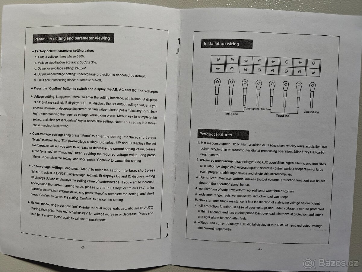 Třífázový regulátor napětí nový - 4
