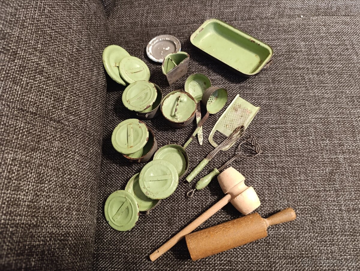 Nádobí hrníčky pro panenky, retro - 4