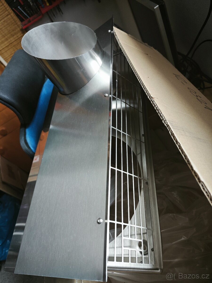 Kombinovaná nerezová fasádní mřížka rekuperace DN160 - 4