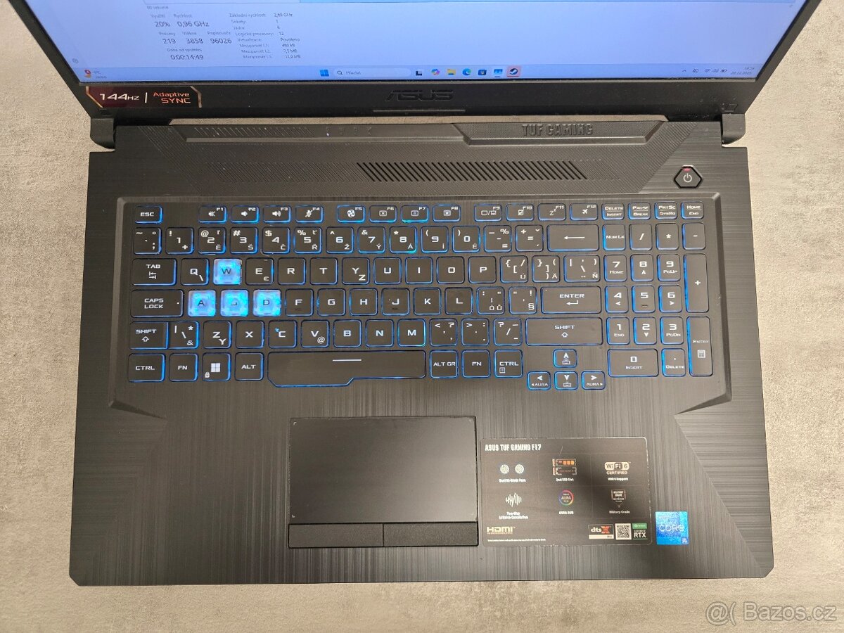 Herní notebook ASUS TUF Gaming 17 - i5/RTX 3050/16GB RAM - 4