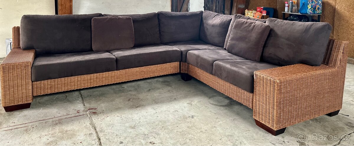 Krásná / Ratanová rohová sedací souprava - 4