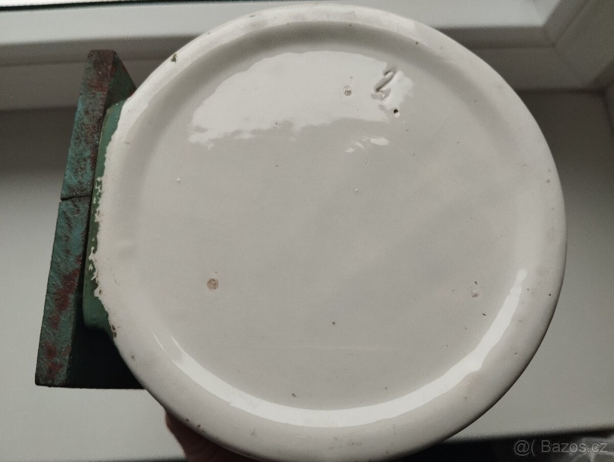 starožitná dóza na mouku - secese - 4