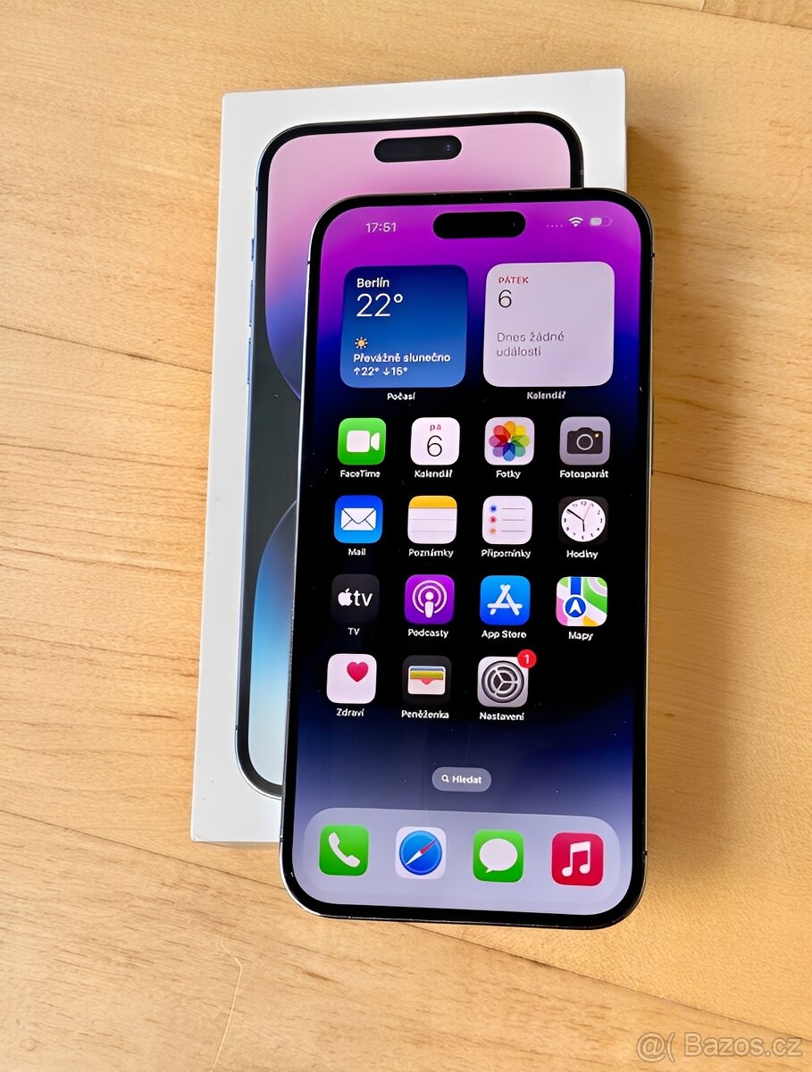 iPhone 14 Pro Max Deep Purple BATERIE 100% TOP - 4