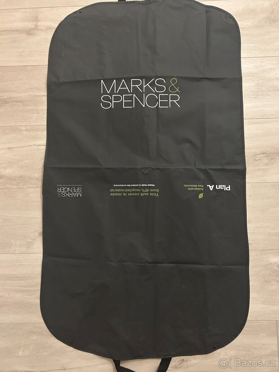 Šedý vlněný oblek Marks & Spencer s obalem - 4