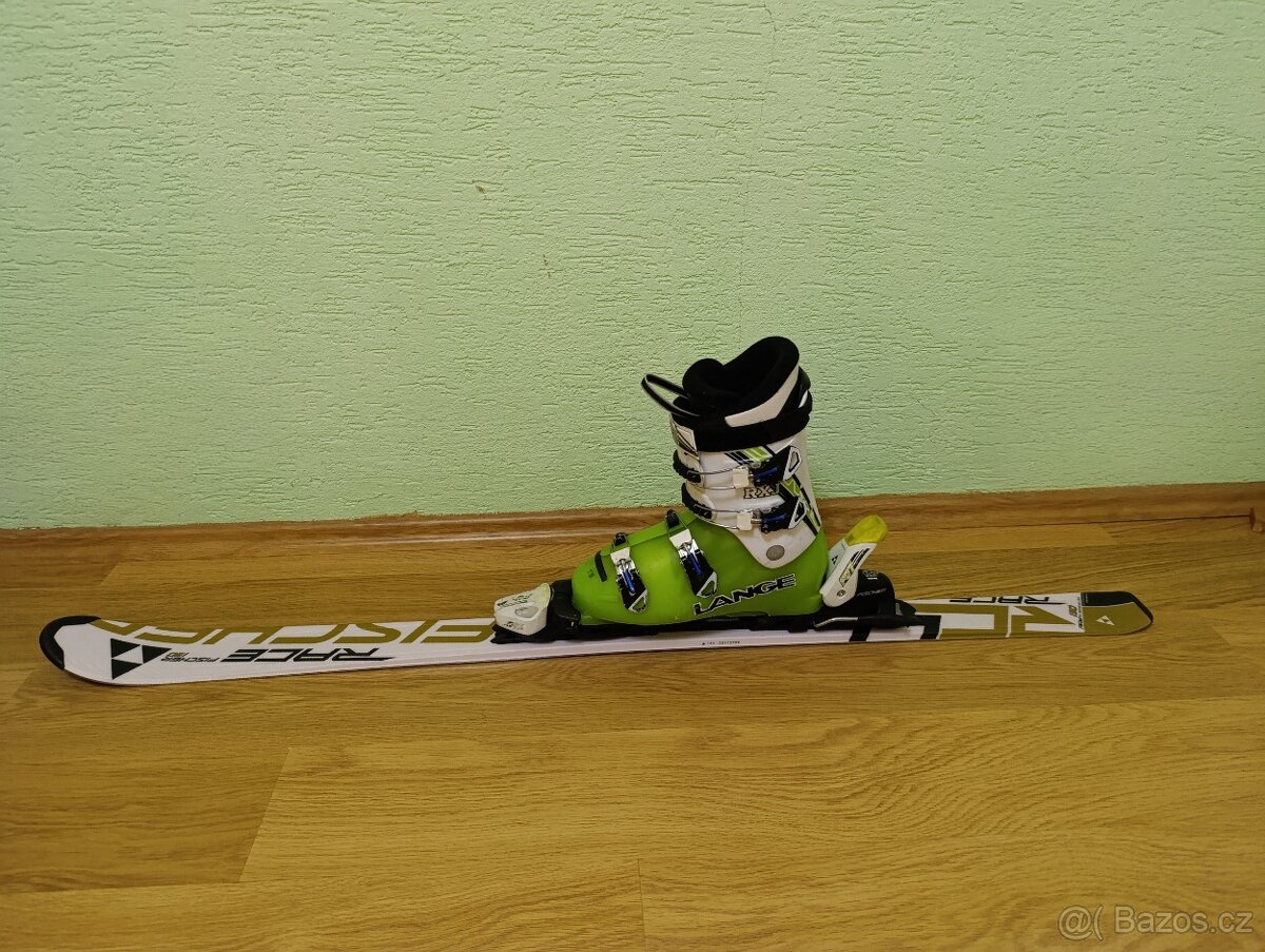 Lyže 130 carvingové Fischer + lyžáky 40 Lange 26cm - 4