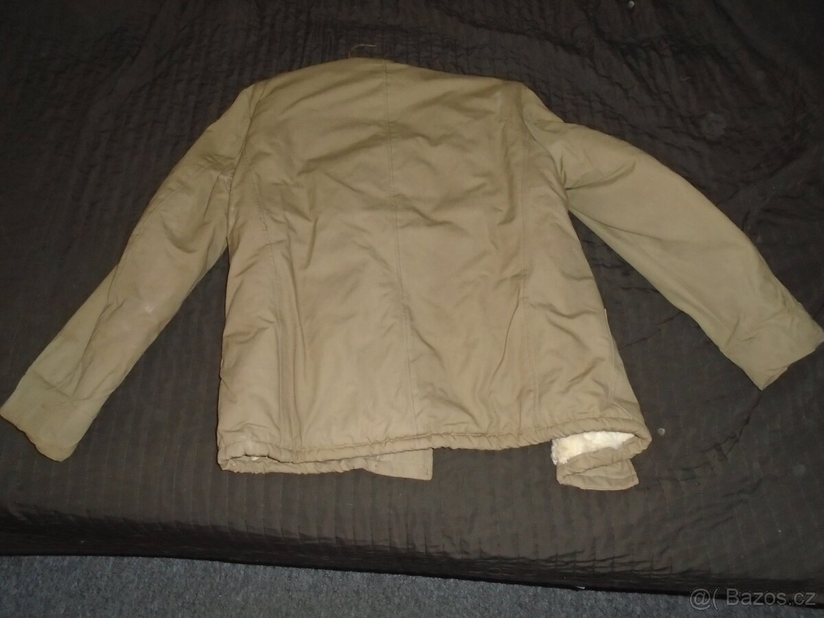 NOVÝ. Pracovní kabát s kožíškem asi králík, retro - 4