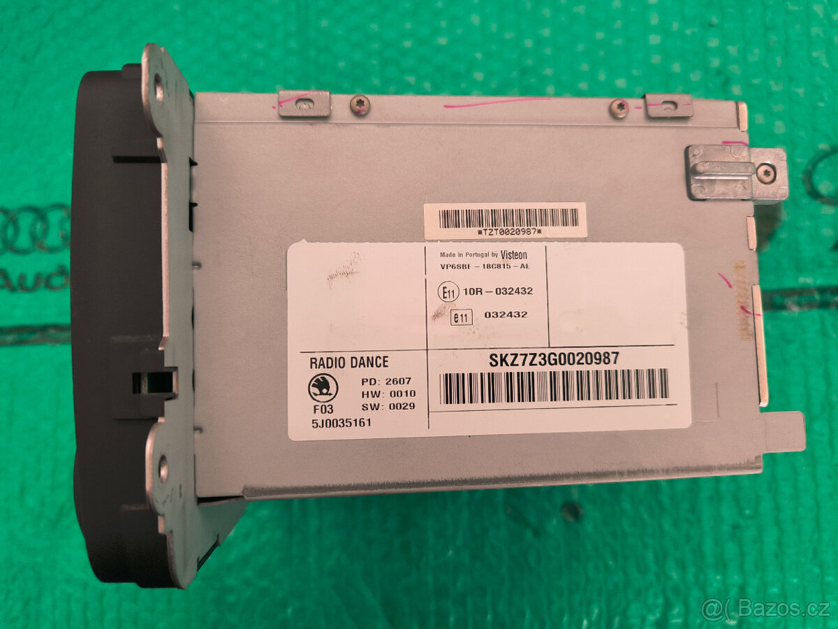 Originál autorádio Škoda Dance včetně PIN-TOP - 4