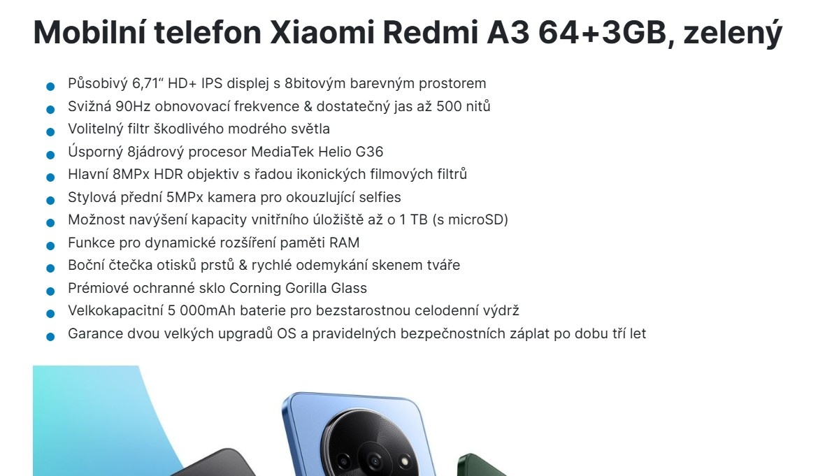 Redmi A3 3/64 (zelený) - 4