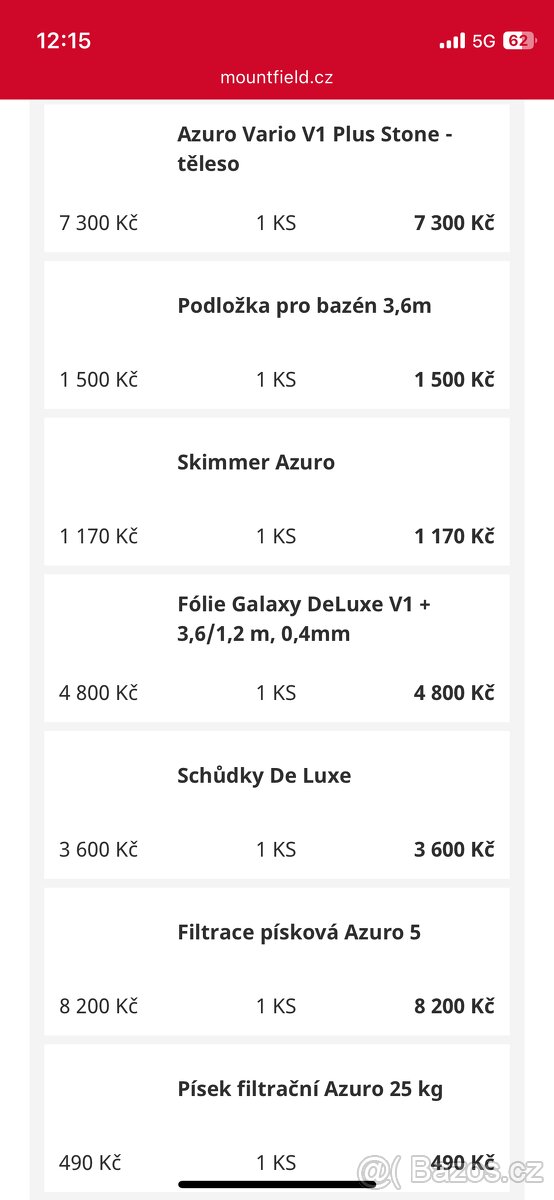 Bazén Azuro Vario V1 Plus Stone + příslušenství - 4