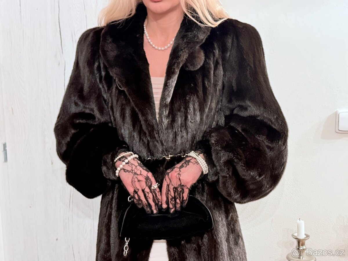 Luxusní norkový vintage kožich - 4