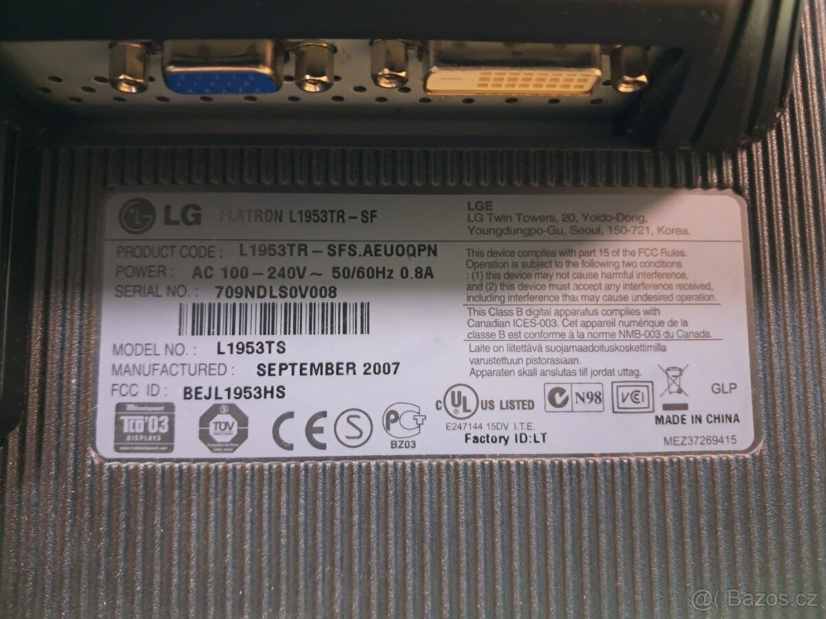 Monitor LG Flatron L1935TR+Repráky Genius SP-E350 - 4