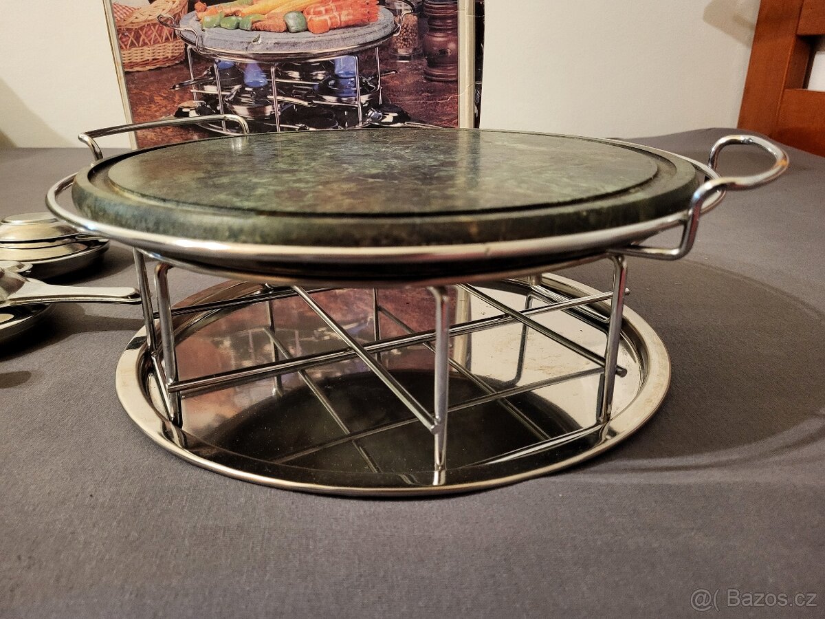 Lávový gril na maso - horký kámen + hořící pasta - 4